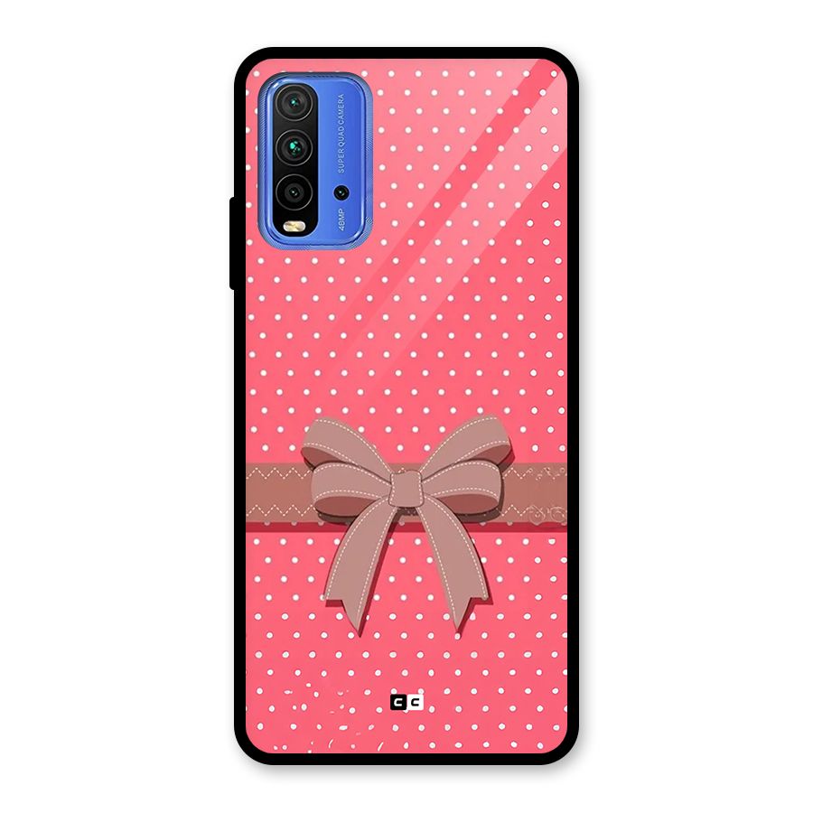 Gift Ribbon Glass Back Case for Redmi 9 Power