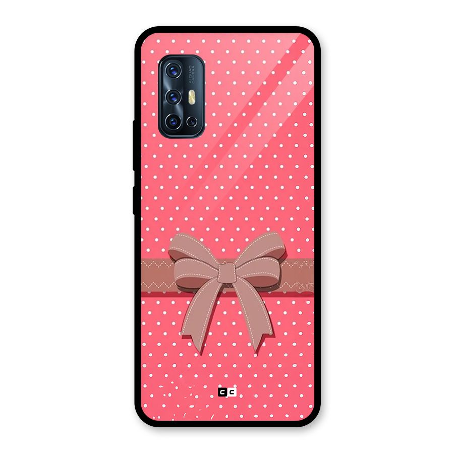 Gift Ribbon Glass Back Case for Vivo V17