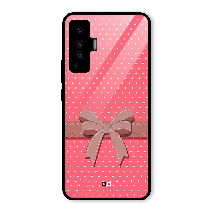 Gift Ribbon Glass Back Case for Vivo X50