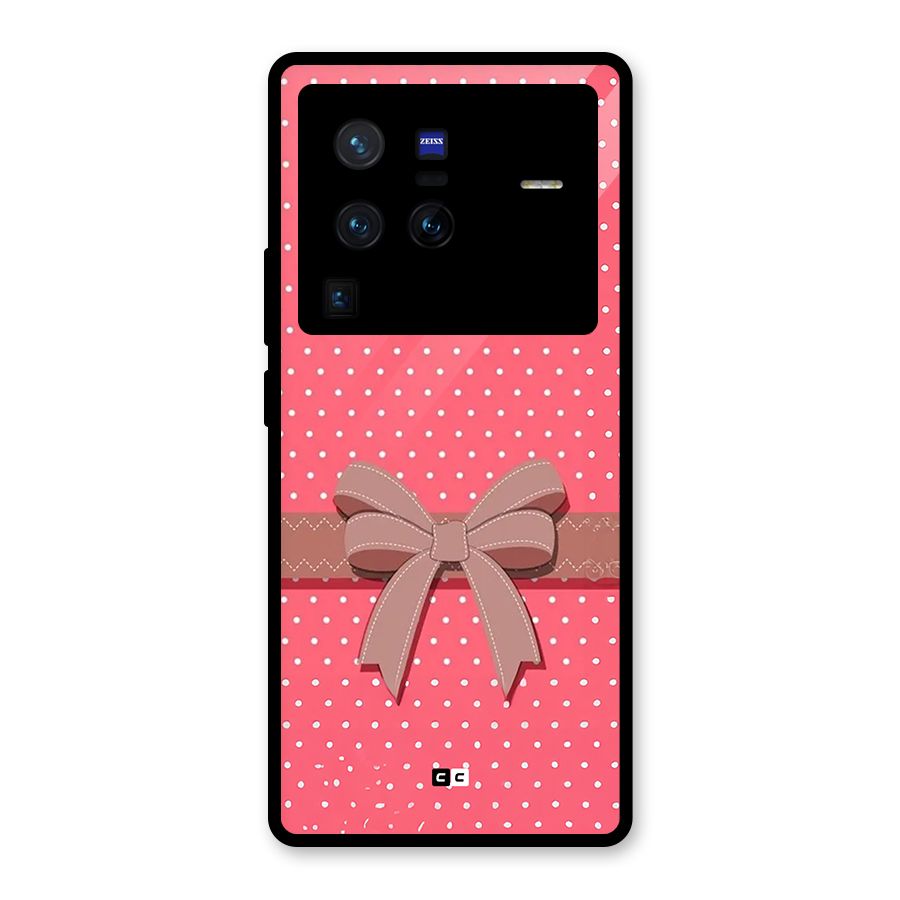 Gift Ribbon Glass Back Case for Vivo X80 Pro