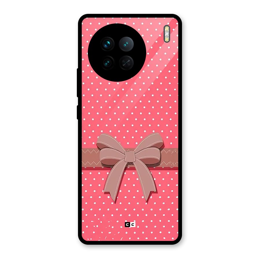 Gift Ribbon Glass Back Case for Vivo X90