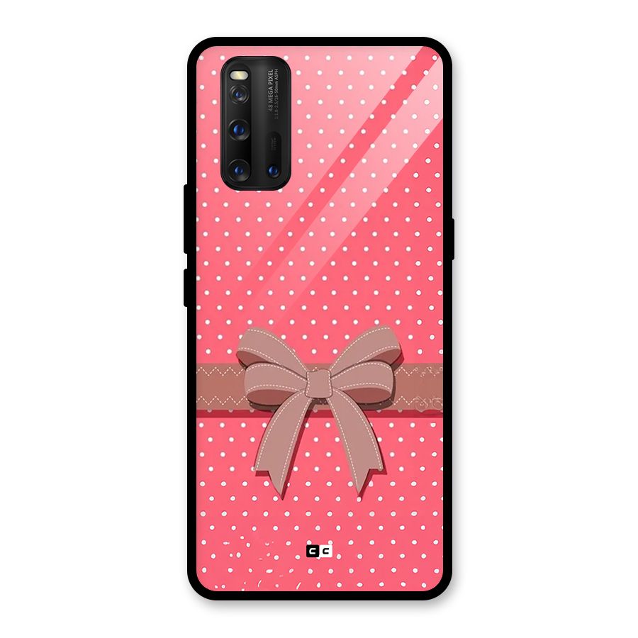 Gift Ribbon Glass Back Case for Vivo iQOO 3