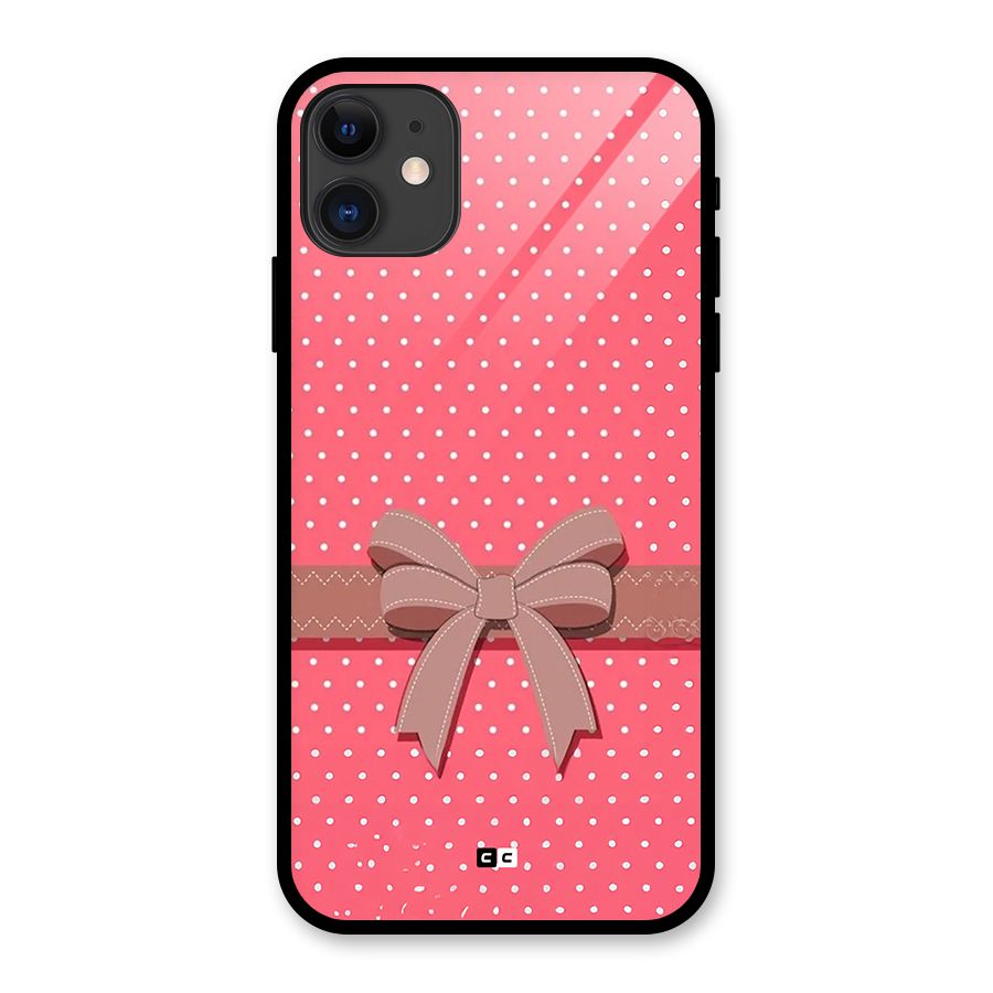 Gift Ribbon Glass Back Case for iPhone 11