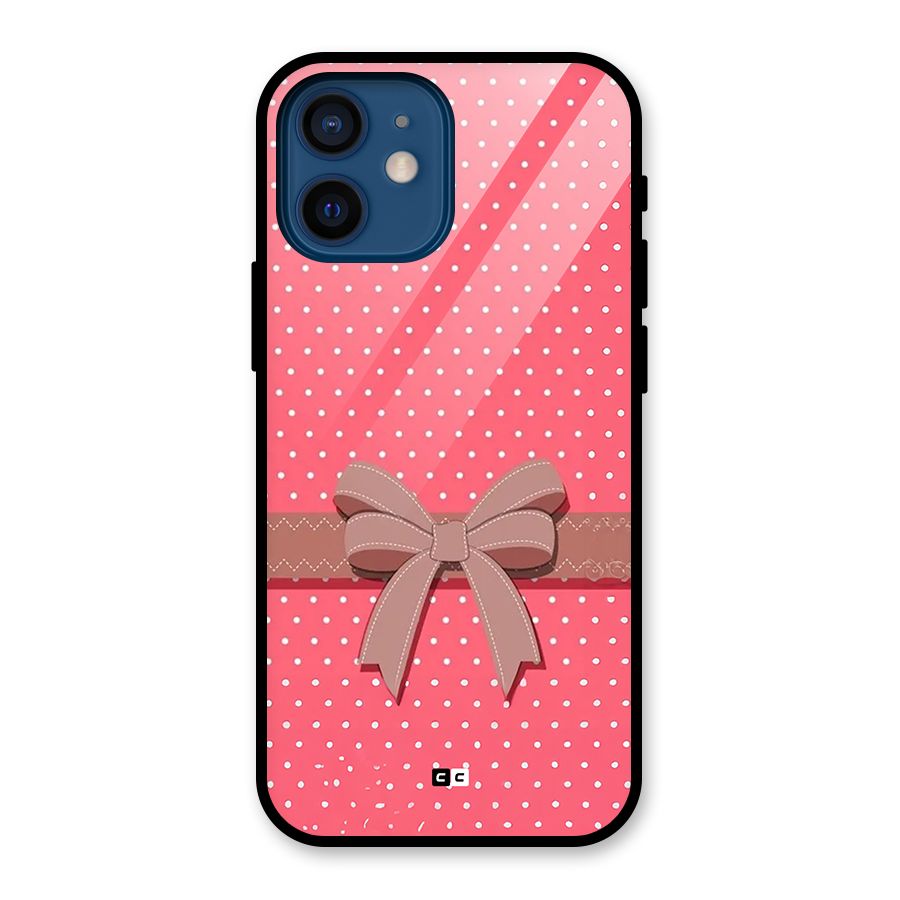 Gift Ribbon Glass Back Case for iPhone 12 Mini