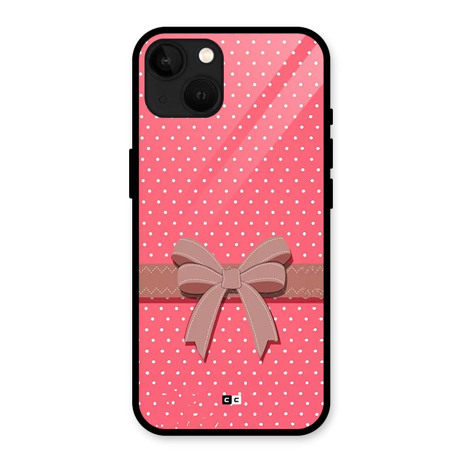 Gift Ribbon Glass Back Case for iPhone 13