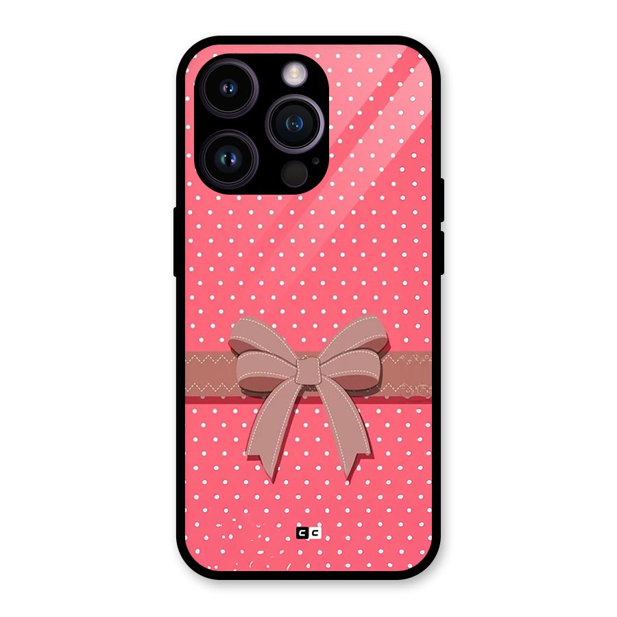 Gift Ribbon Glass Back Case for iPhone 14 Pro