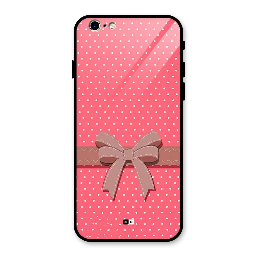 Gift Ribbon Glass Back Case for iPhone 6 6S