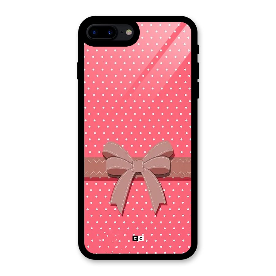 Gift Ribbon Glass Back Case for iPhone 7 Plus