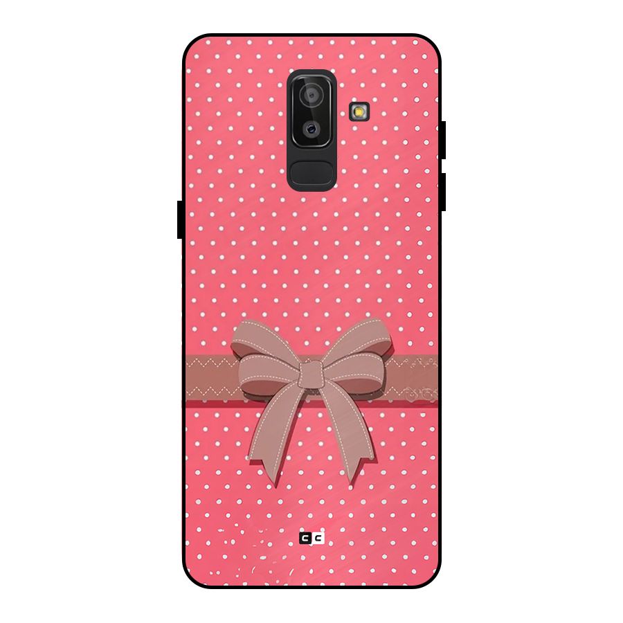 Gift Ribbon Metal Back Case for Galaxy J8