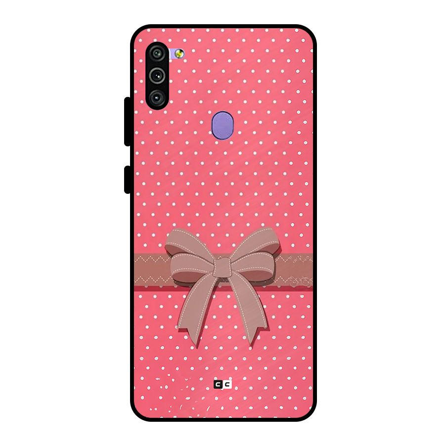 Gift Ribbon Metal Back Case for Galaxy M11