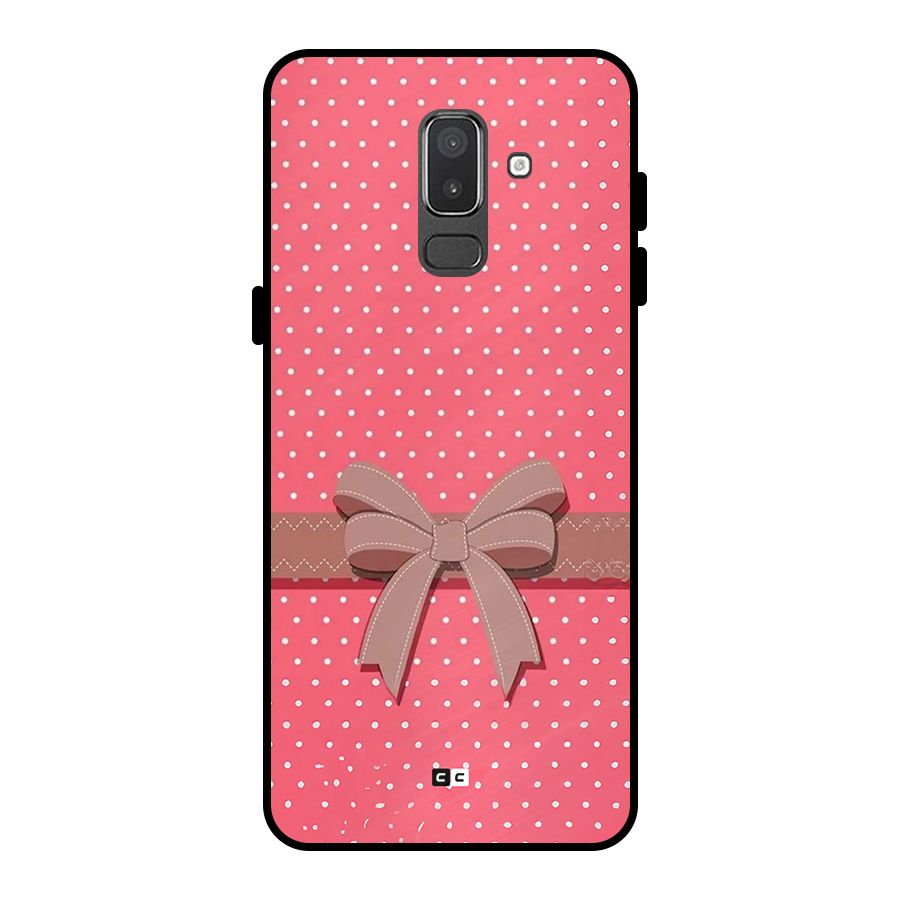 Gift Ribbon Metal Back Case for Galaxy On8 (2018)