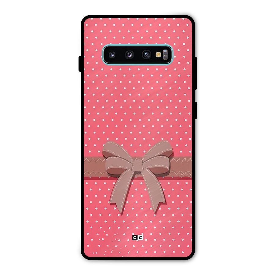 Gift Ribbon Metal Back Case for Galaxy S10 Plus