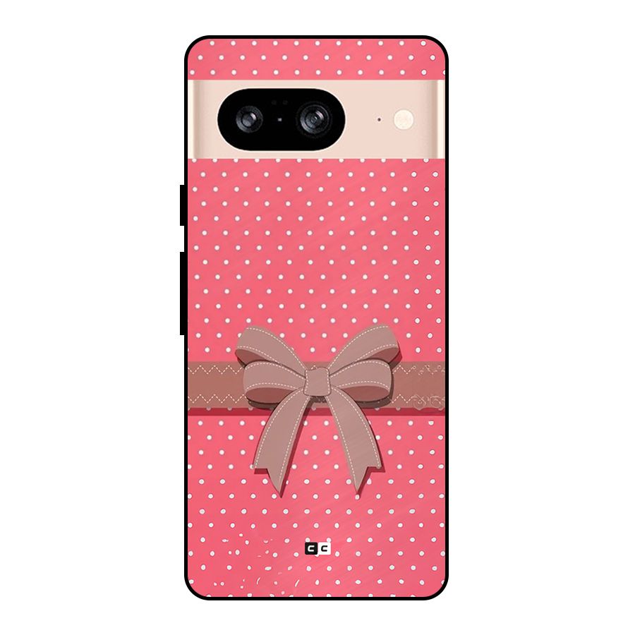 Gift Ribbon Metal Back Case for Google Pixel 8