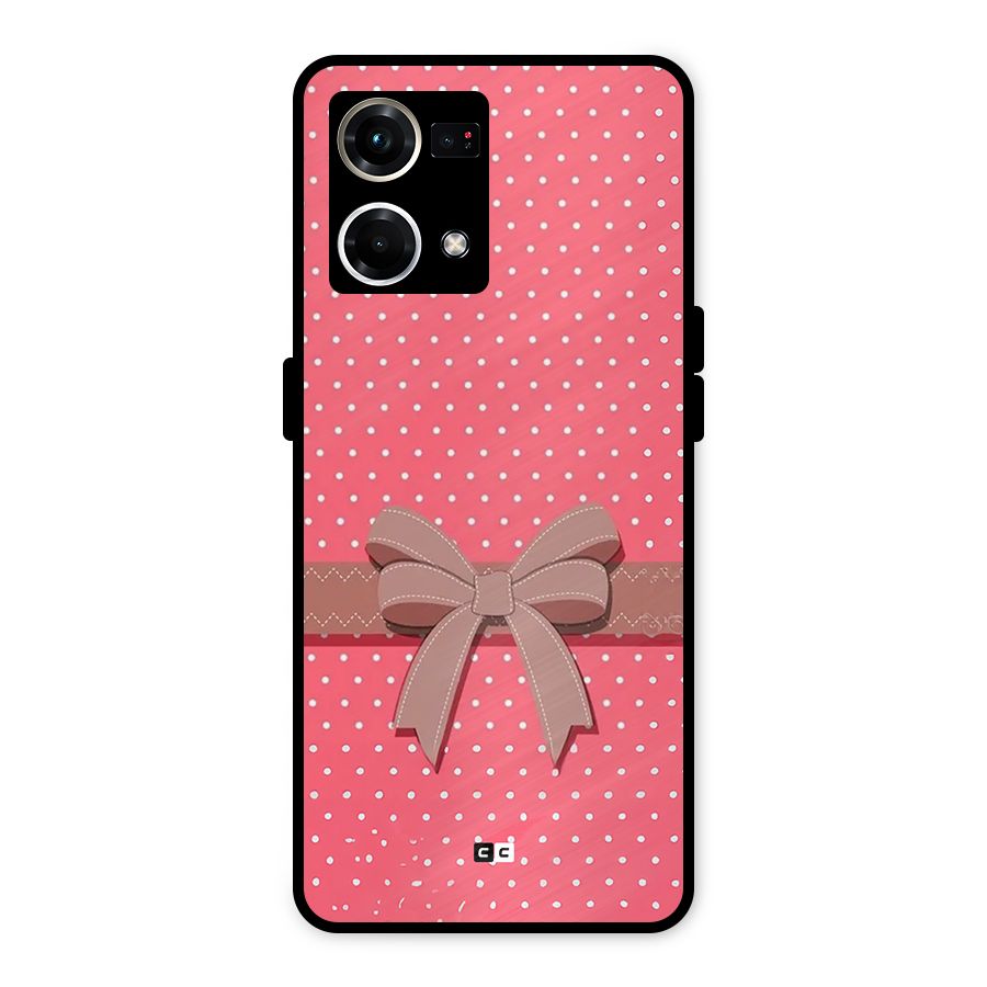 Gift Ribbon Metal Back Case for Oppo F21s Pro 4G