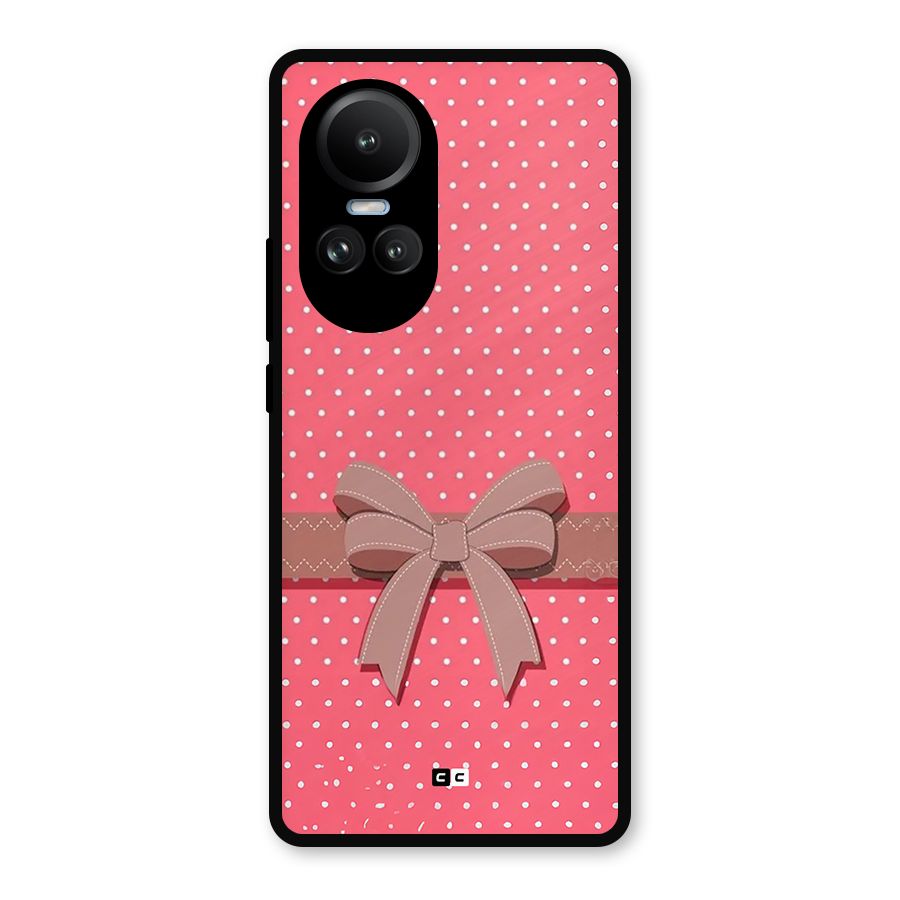 Gift Ribbon Metal Back Case for Oppo Reno10 Pro