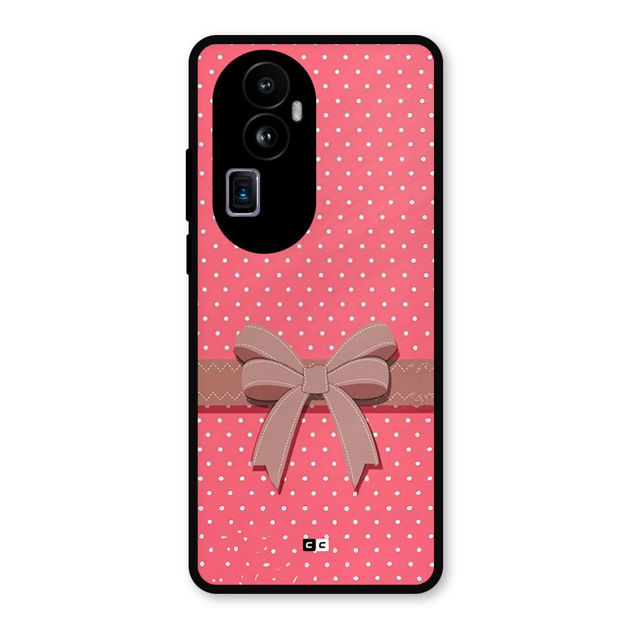 Gift Ribbon Metal Back Case for Oppo Reno10 Pro Plus