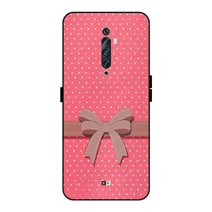 Gift Ribbon Metal Back Case for Oppo Reno2 F