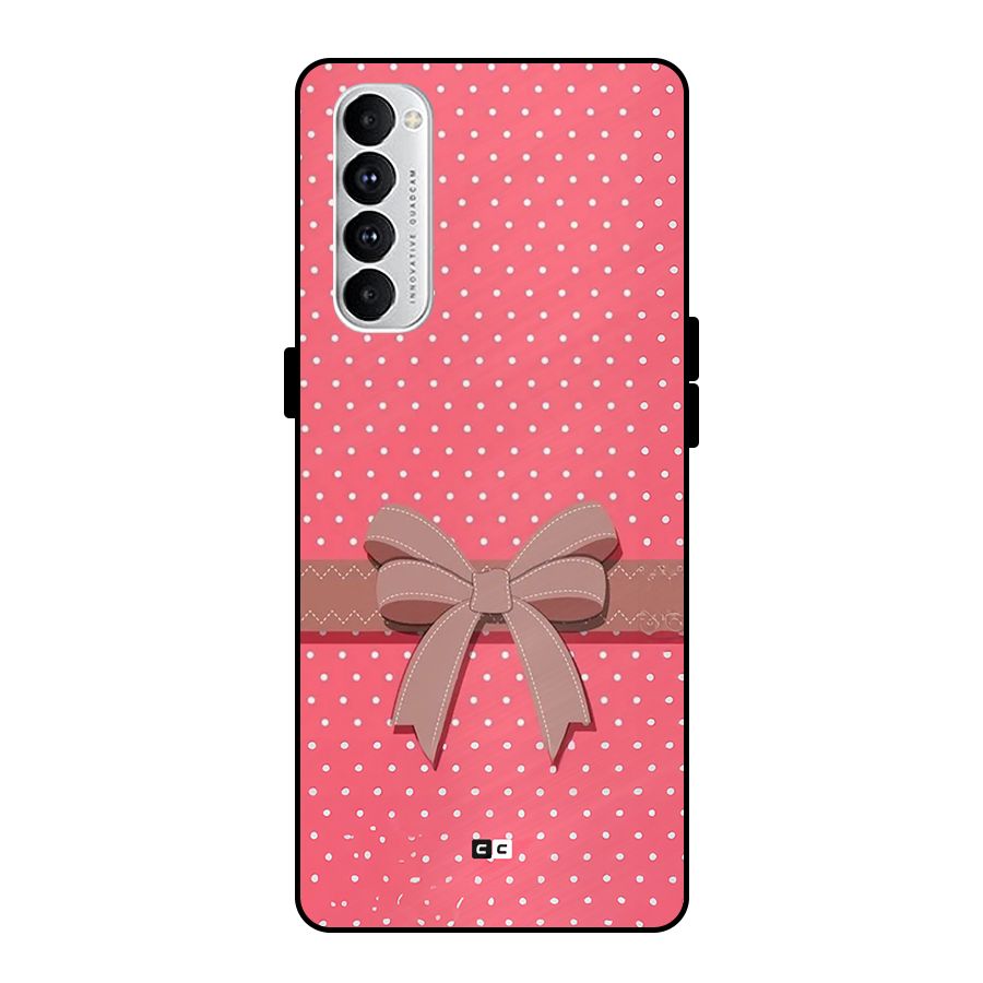 Gift Ribbon Metal Back Case for Oppo Reno4 Pro