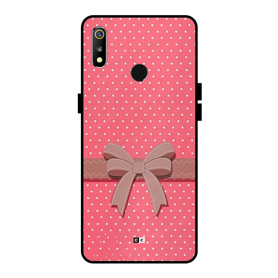 Gift Ribbon Metal Back Case for Realme 3