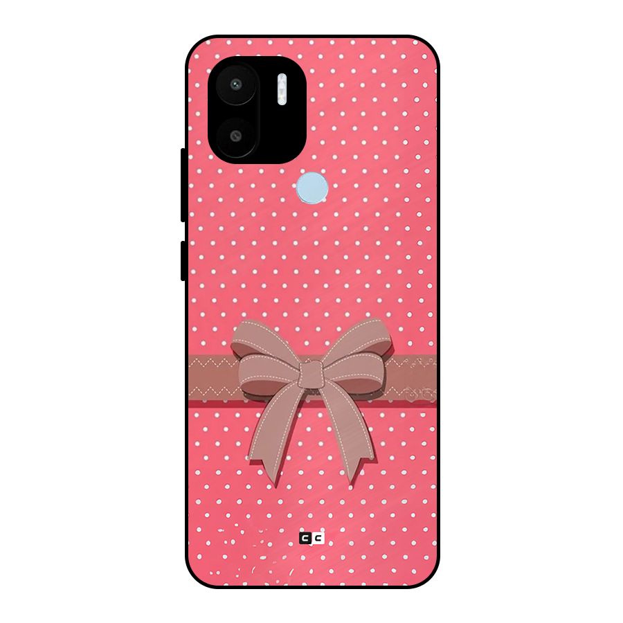 Gift Ribbon Metal Back Case for Redmi A2 Plus