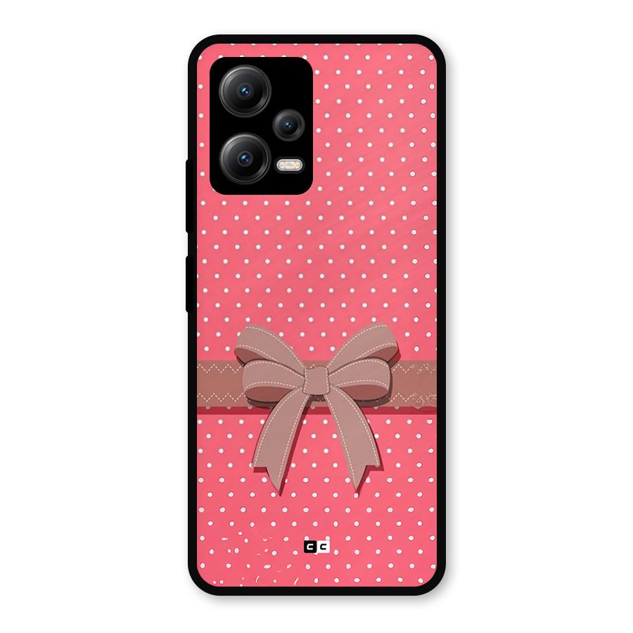Gift Ribbon Metal Back Case for Redmi Note 12 5G