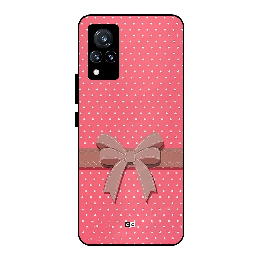 Gift Ribbon Metal Back Case for Vivo V21 5G