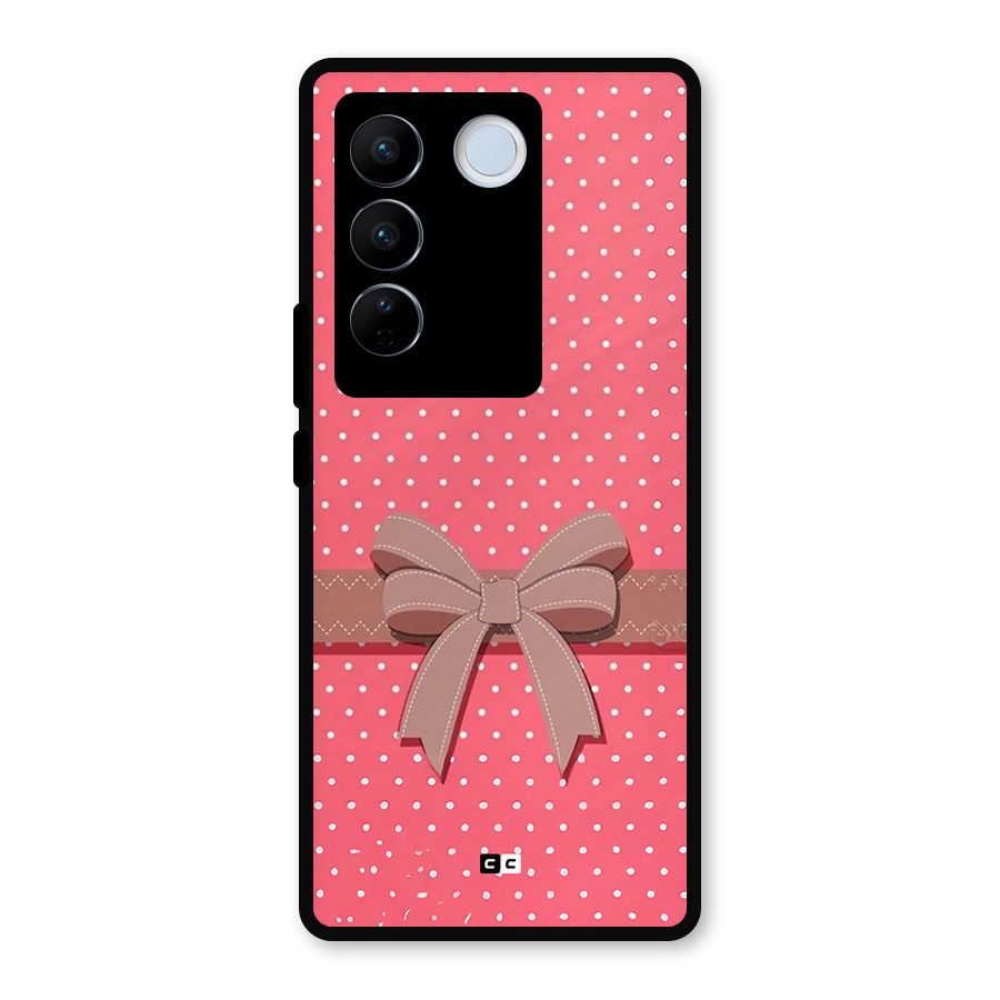 Gift Ribbon Metal Back Case for Vivo V27