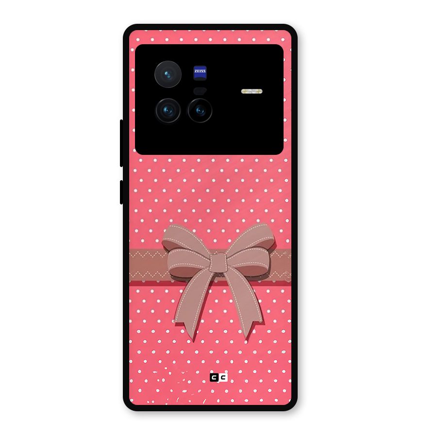 Gift Ribbon Metal Back Case for Vivo X80