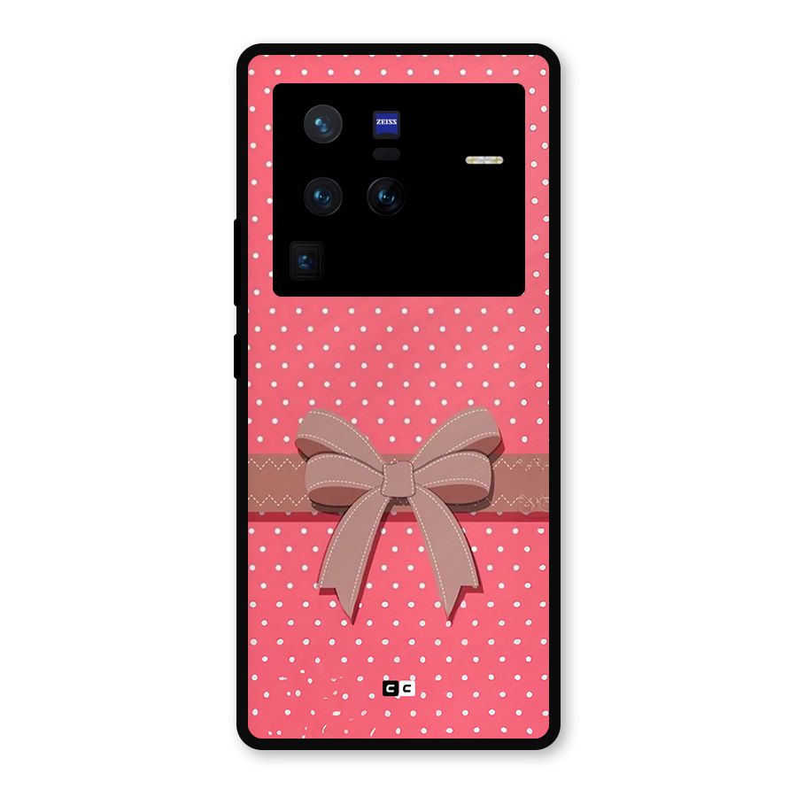 Gift Ribbon Metal Back Case for Vivo X80 Pro