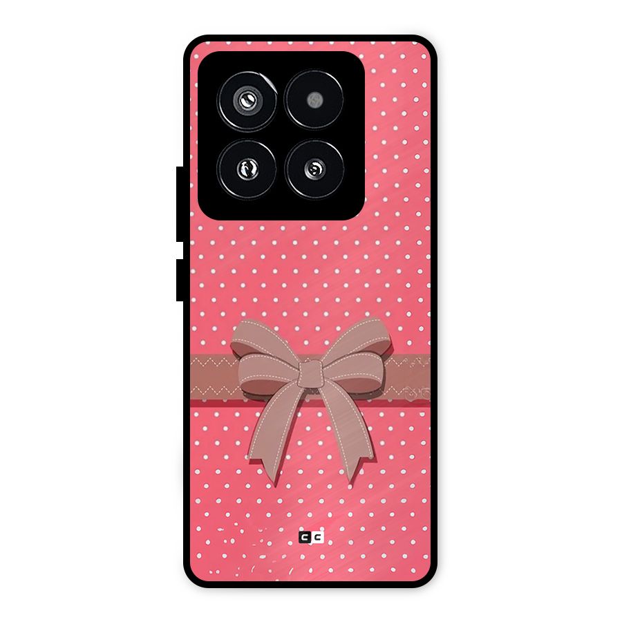 Gift Ribbon Metal Back Case for Xiaomi 14 Pro