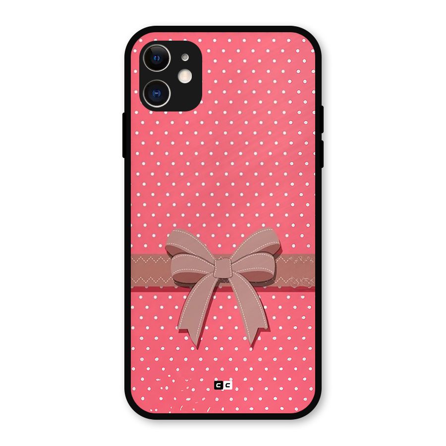 Gift Ribbon Metal Back Case for iPhone 11
