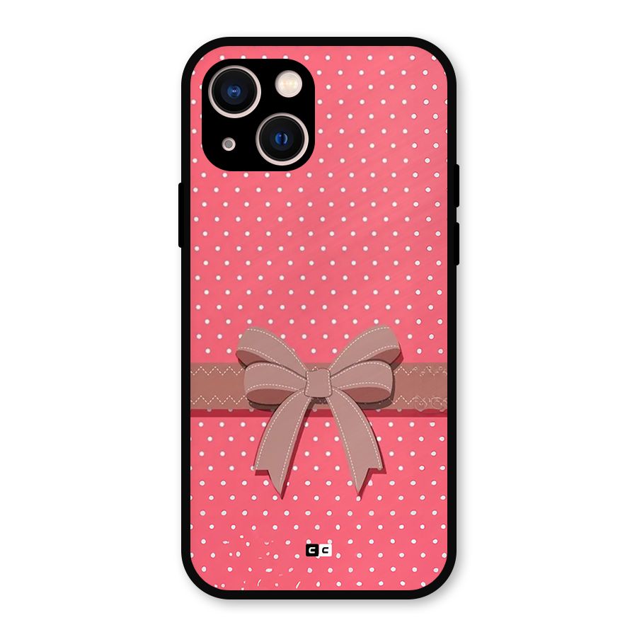 Gift Ribbon Metal Back Case for iPhone 13