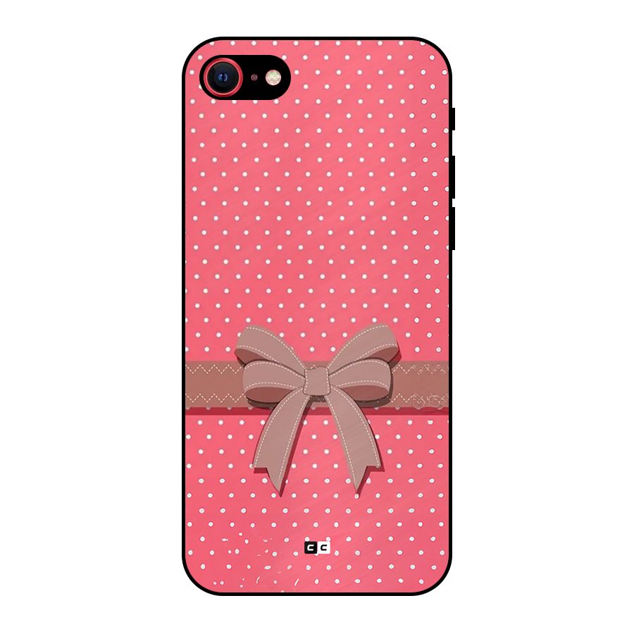Gift Ribbon Metal Back Case for iPhone 8