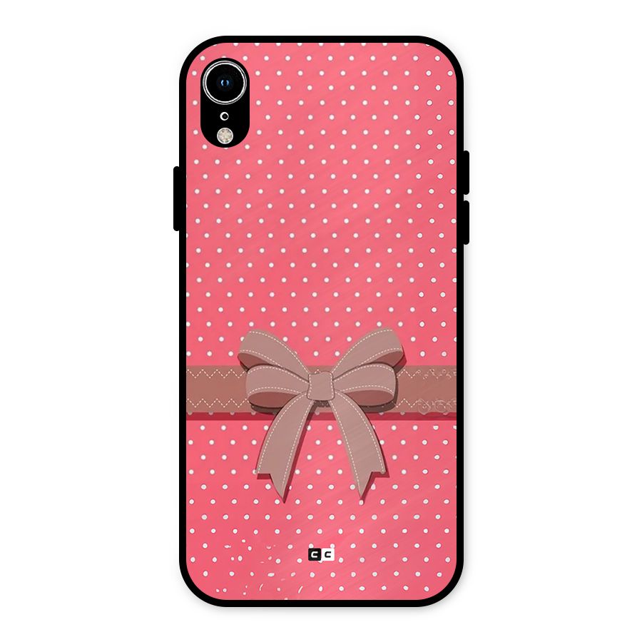 Gift Ribbon Metal Back Case for iPhone XR