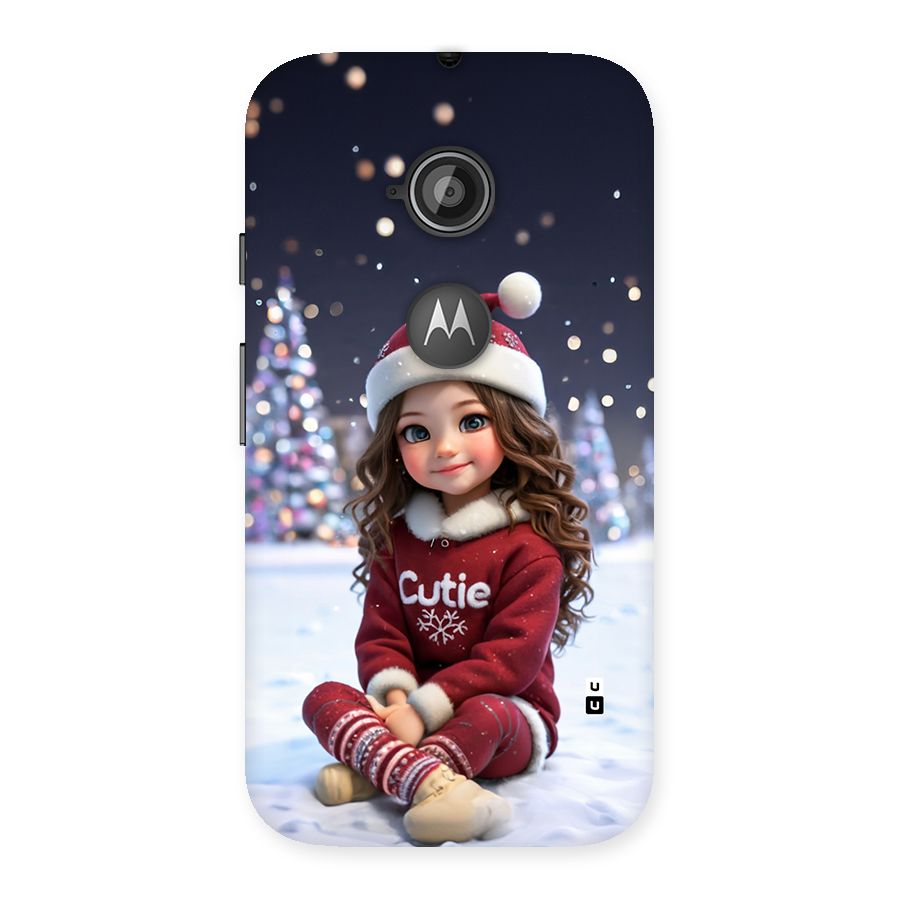 Girl In Snow Back Case for Moto E 2nd Gen
