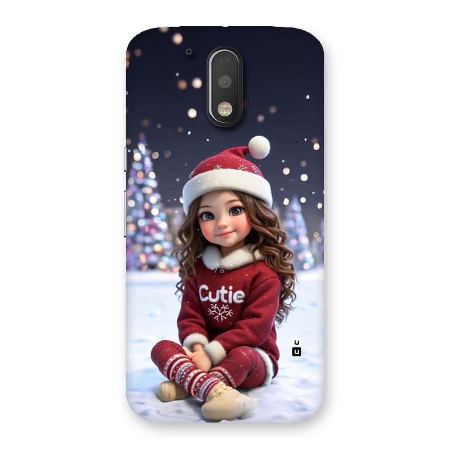 Girl In Snow Back Case for Moto G4 Plus