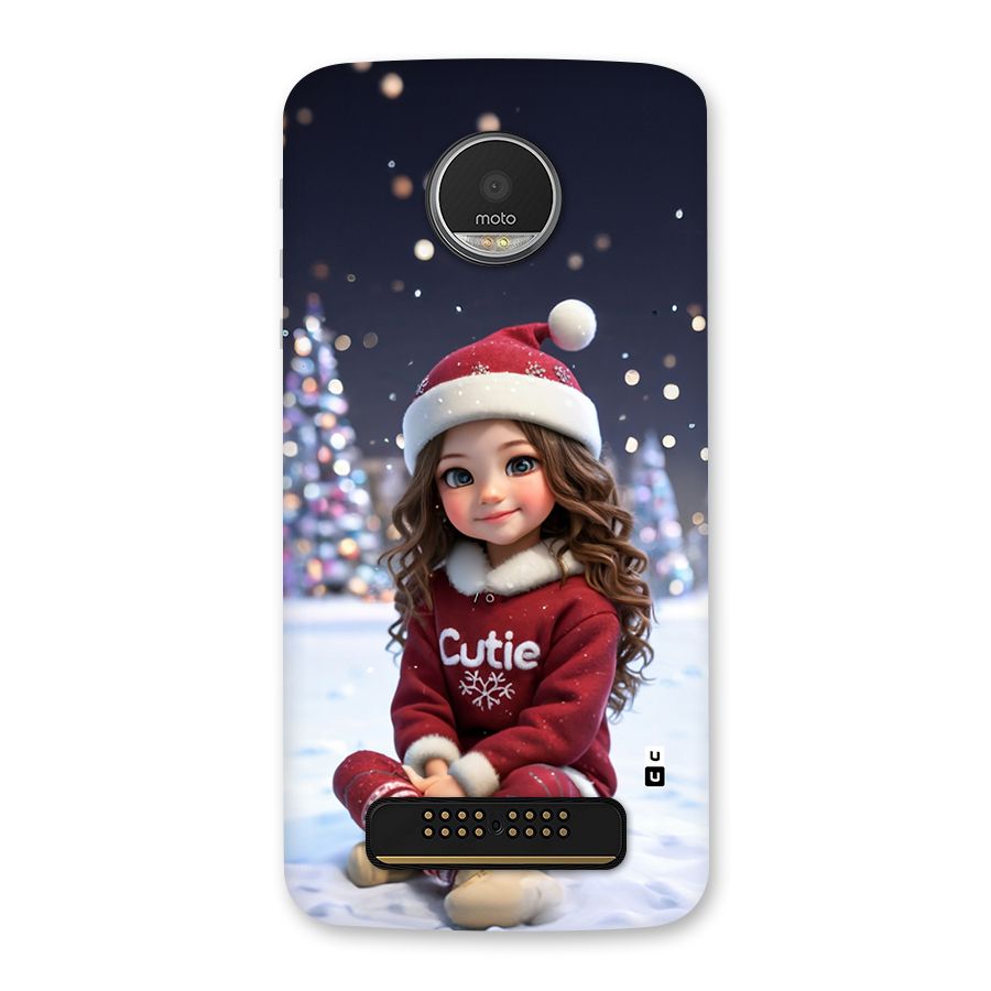 Girl In Snow Back Case for Moto Z Play