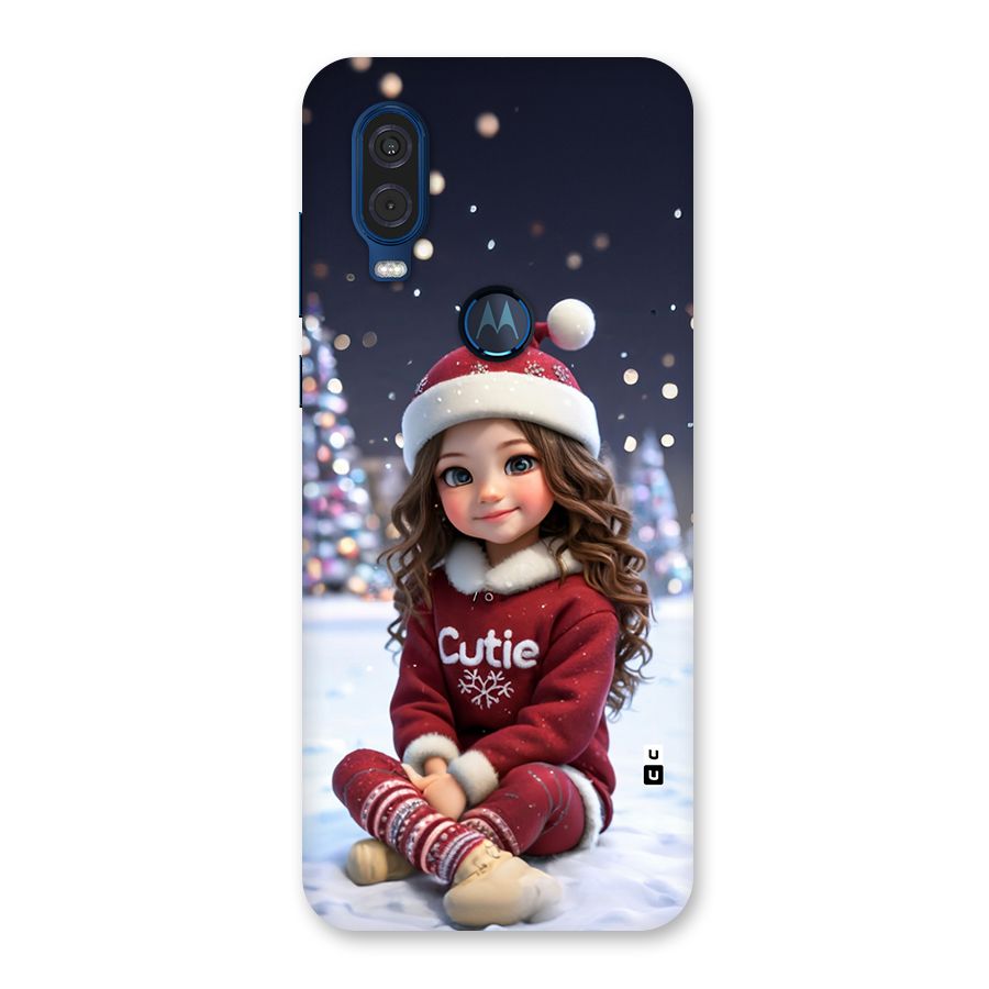 Girl In Snow Back Case for Motorola One Vision