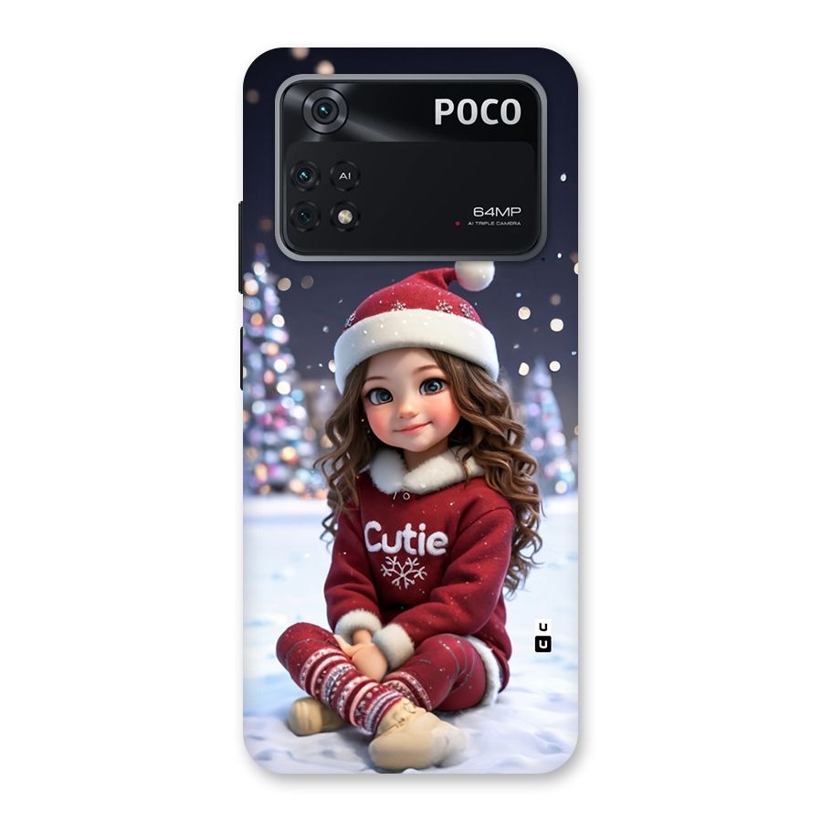 Girl In Snow Back Case for Poco M4 Pro 4G
