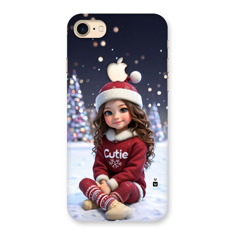 Girl In Snow Back Case for iPhone 7 Apple Cut