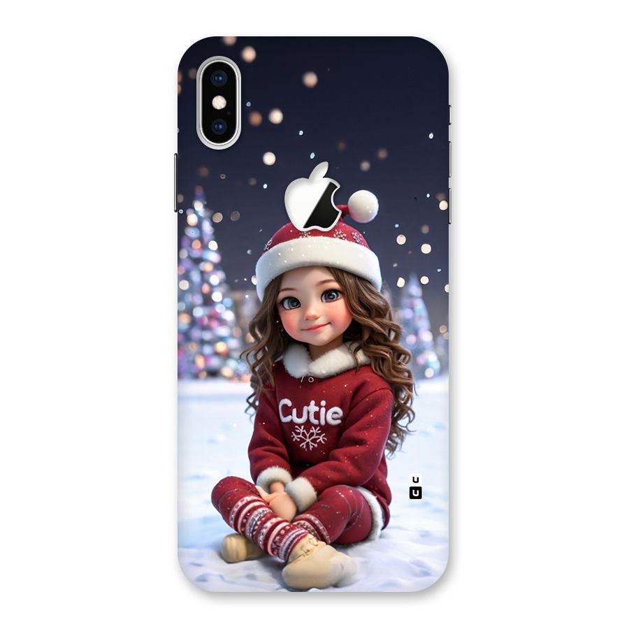 Girl In Snow Back Case for iPhone XS Max Apple Cut
