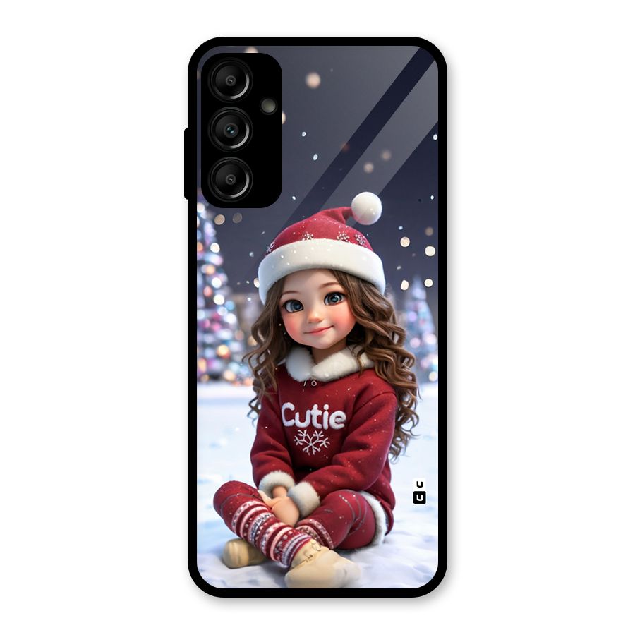Girl In Snow Glass Back Case for Galaxy A14 5G