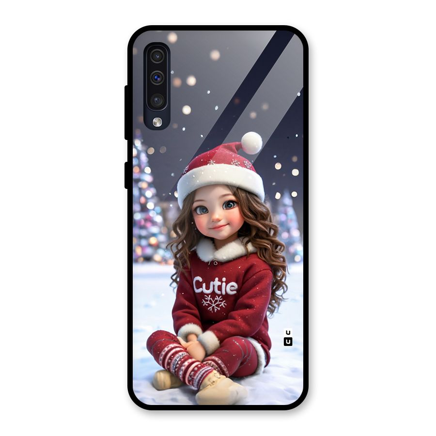 Girl In Snow Glass Back Case for Galaxy A30s