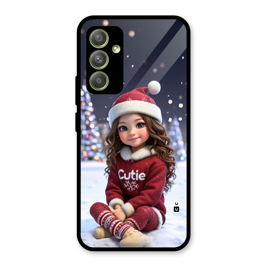 Girl In Snow Glass Back Case for Galaxy A54
