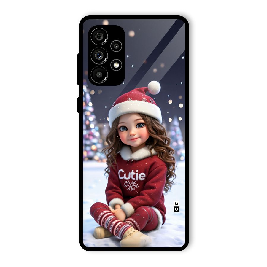 Girl In Snow Glass Back Case for Galaxy A73 5G