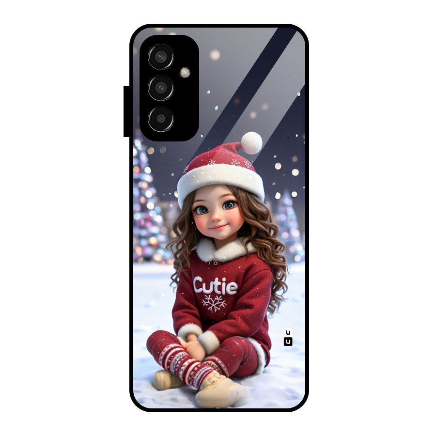 Girl In Snow Glass Back Case for Galaxy F13