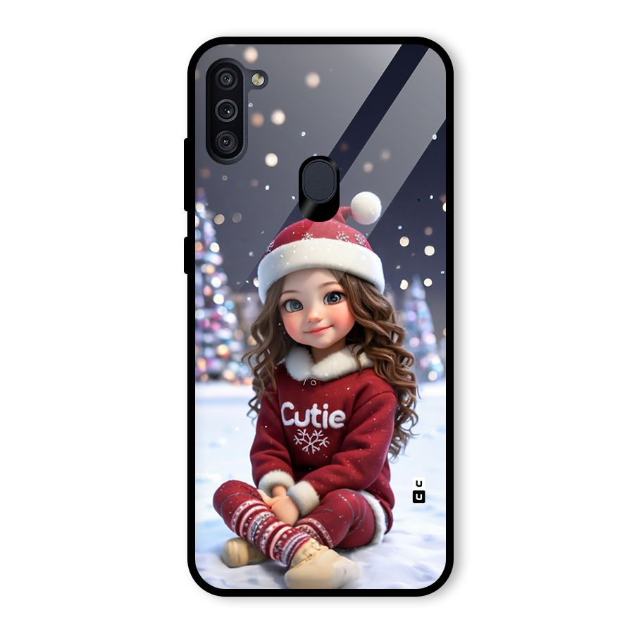 Girl In Snow Glass Back Case for Galaxy M11