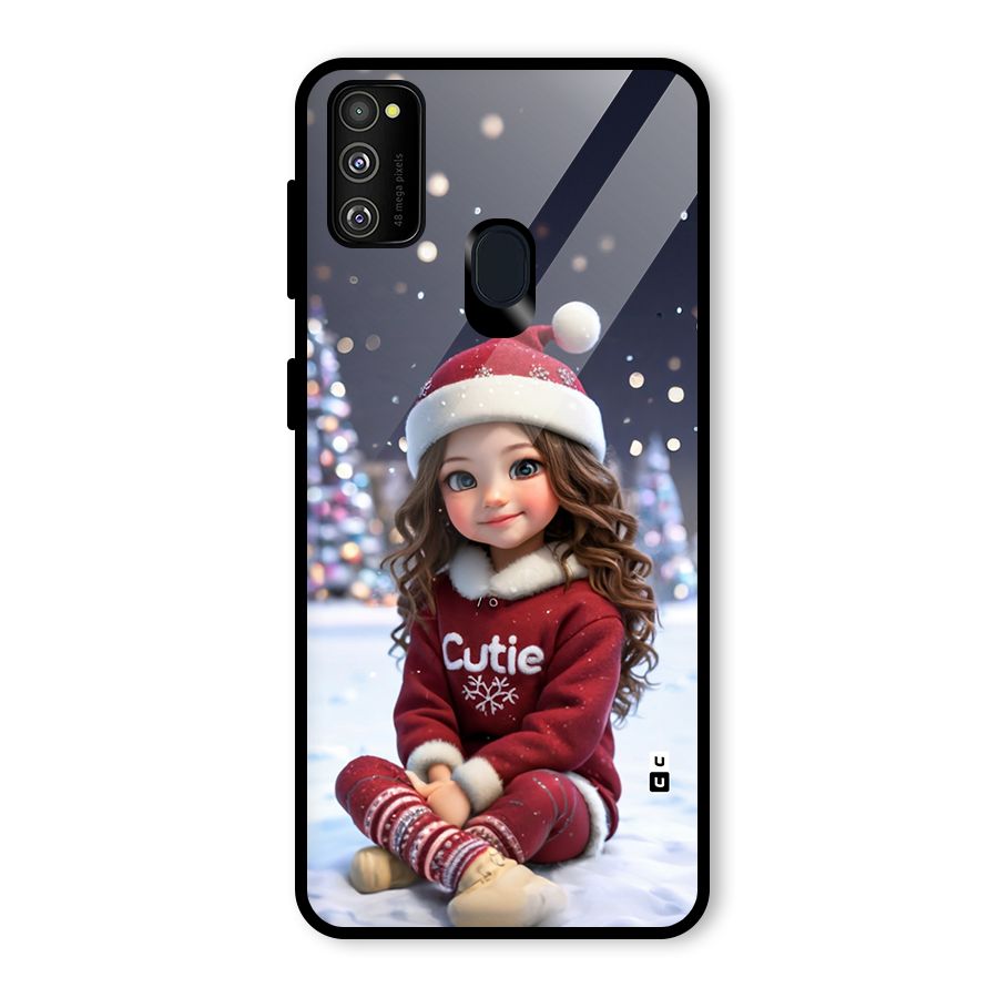 Girl In Snow Glass Back Case for Galaxy M30s