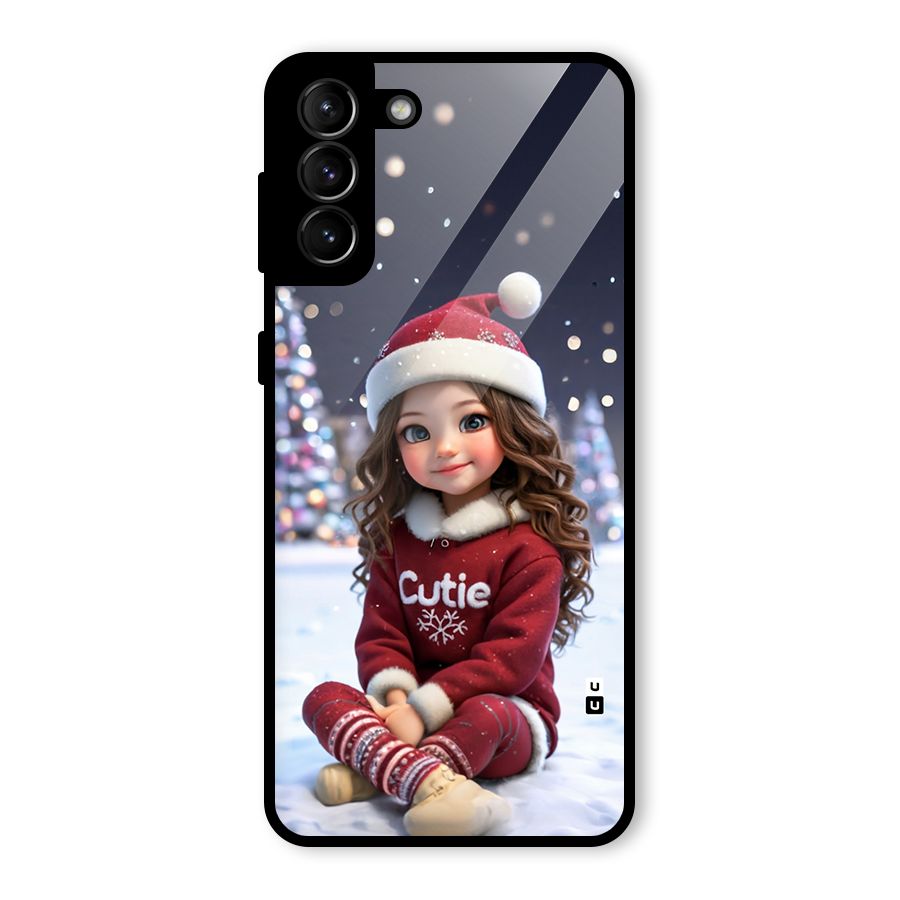 Girl In Snow Glass Back Case for Galaxy S21 Plus