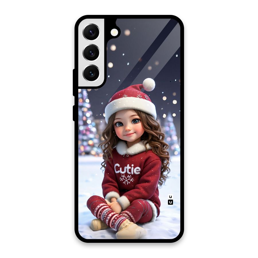 Girl In Snow Glass Back Case for Galaxy S22 Plus 5G